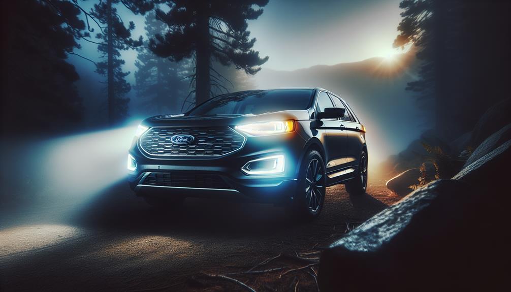 dim foggy car headlights